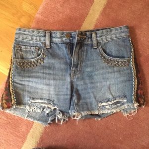 Urban Outfitters Embroidered Jean Shorts